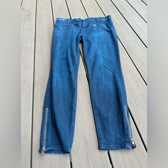 NWT Current Elliott The soho zip stiletto in torrent dark wash size 32 - Picture 5 of 9